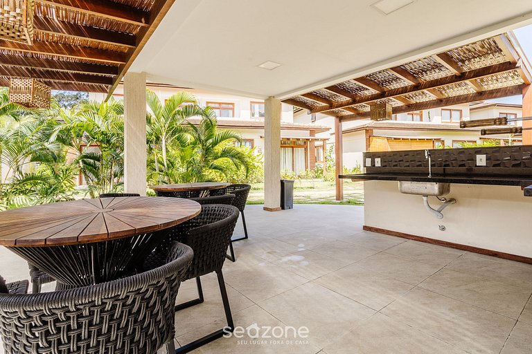 Apto c/ área gourmet e churrasq. em Maraú CVB0126