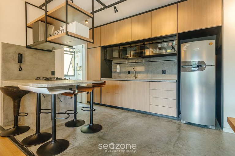 Apto c/ churrasq. a 650m da Lagoa RUH0109