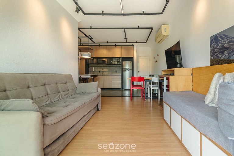 Apto c/ churrasq. a 650m da Lagoa RUH0109