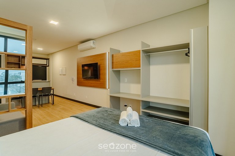 Estúdio em prédio a 550 m da Praia LDU0213