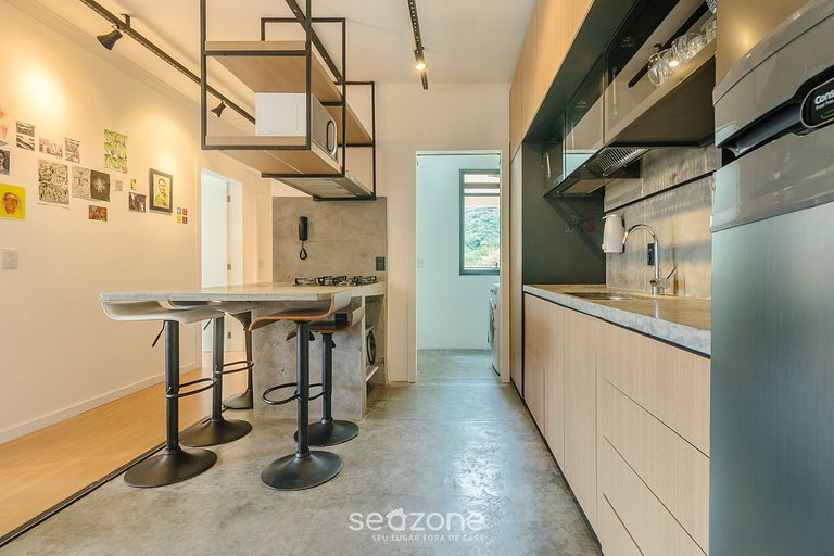 Apto c/ parrilla a 650 m de la Lagoa RUH0109