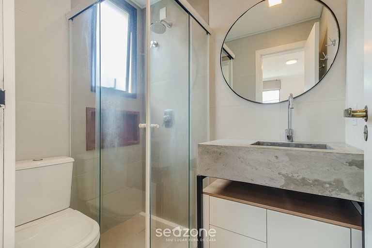 Apto c/ churrasq. a 650m da Lagoa RUH0109