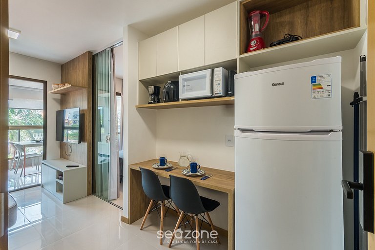 Apto c/ varanda a 290 m da Praia, Salvador HOA0308