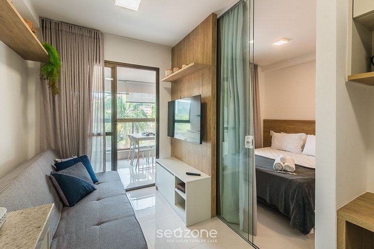 Apto c/ balcón a 290 m de la Playa HOA0308