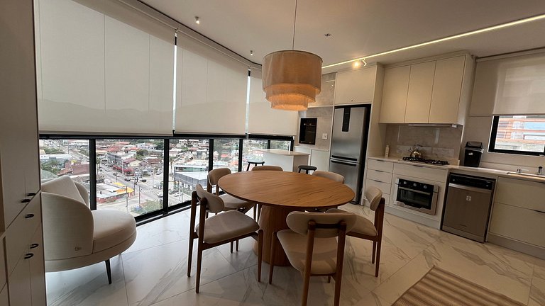 Apto con área gourmet a 300 m de la playa MTR1002