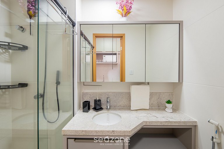 Studio c/ vista mar a passos da Praia SAA0421