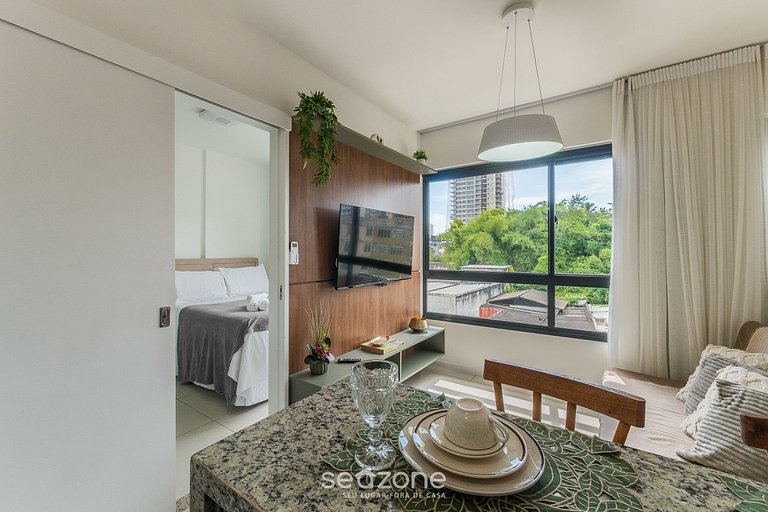 Apto, 400 m del mar c/ piscina en el edif. BLB0402