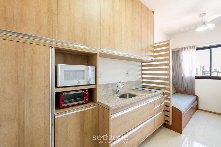 Apto em prédio c/ piscina a 500m da Praia HPA0905