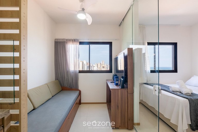 Apto em prédio c/ piscina a 500m da Praia HPA0905