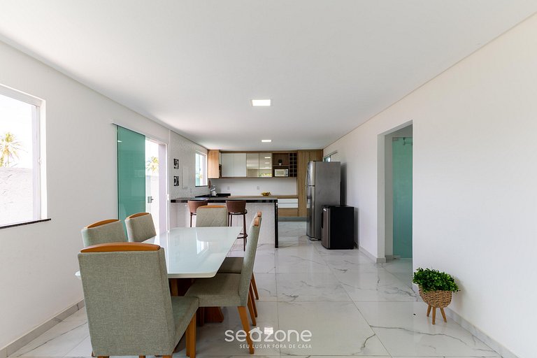 Casa c/ Churrasqueira em Frente à Praia TNN5311