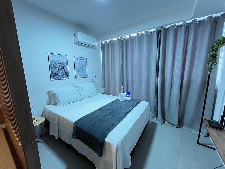 Studio em cond. c/ academia prox ao HU VTD0617