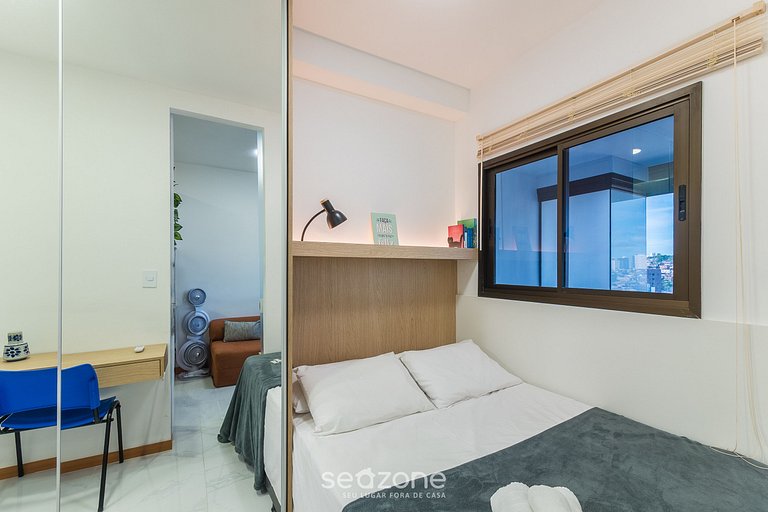 Apto en Cond. c/ Piscina 750 m de la Playa SMT1020