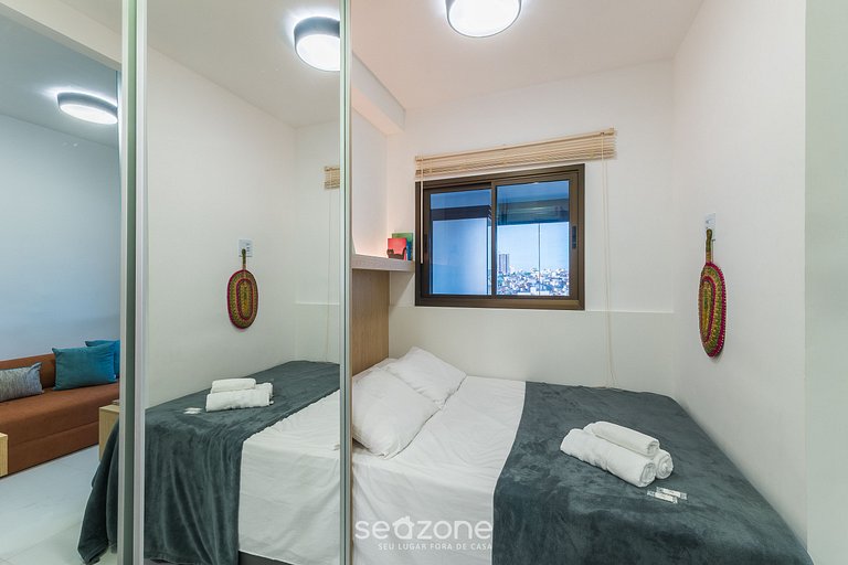 Apto en Cond. c/ Piscina 750 m de la Playa SMT1020