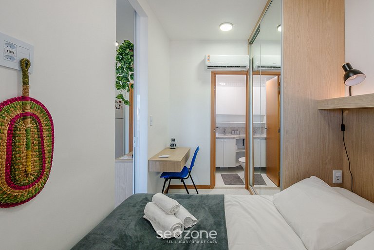 Apto en Cond. c/ Piscina 750 m de la Playa SMT1020