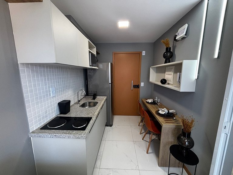 Apto en Cond. c/ Piscina 750 m de la Playa SMT0503