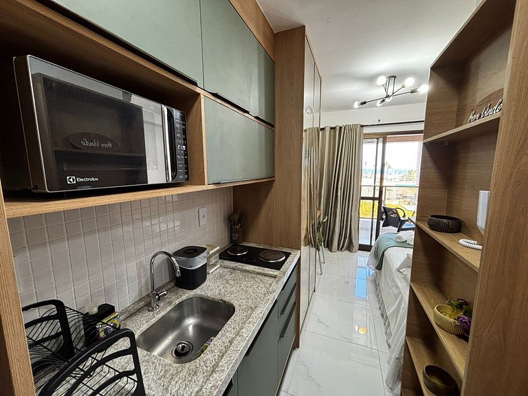 Studio em prédio c/ piscina no rooftop SMT0124