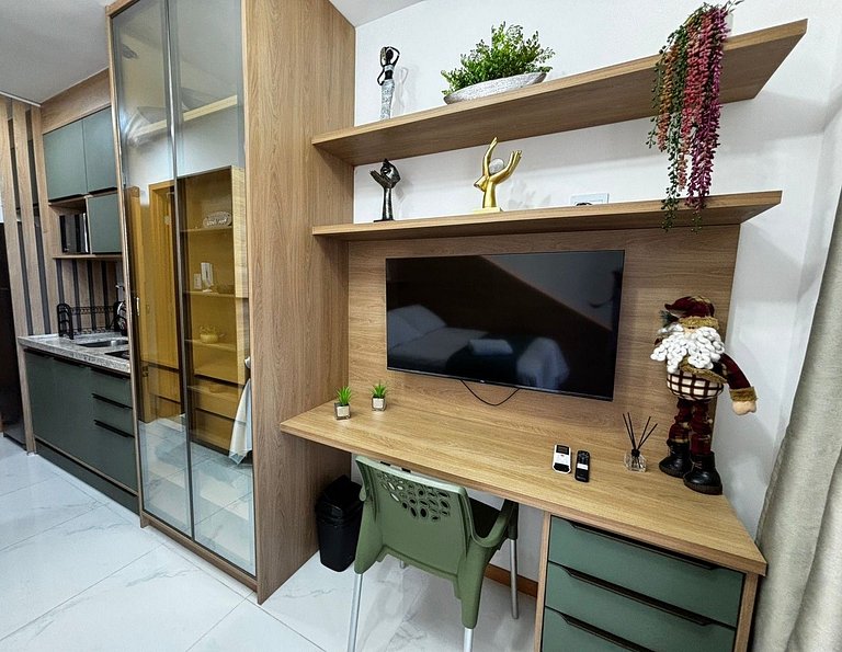 Studio em prédio c/ piscina no rooftop SMT0124