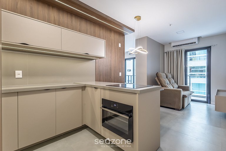 Studio c/ varanda a poucos passos da praia FFS0501