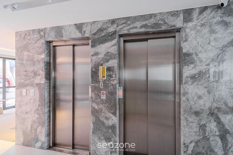 Apto 1 suíte c/ varanda vista mar HBA0108