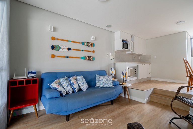 Apt 2Q c/ Acesso direto à Praia Floripa - CRVA0007