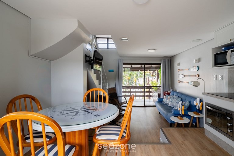 Apt 2Q c/ Acesso direto à Praia Floripa - CRVA0007