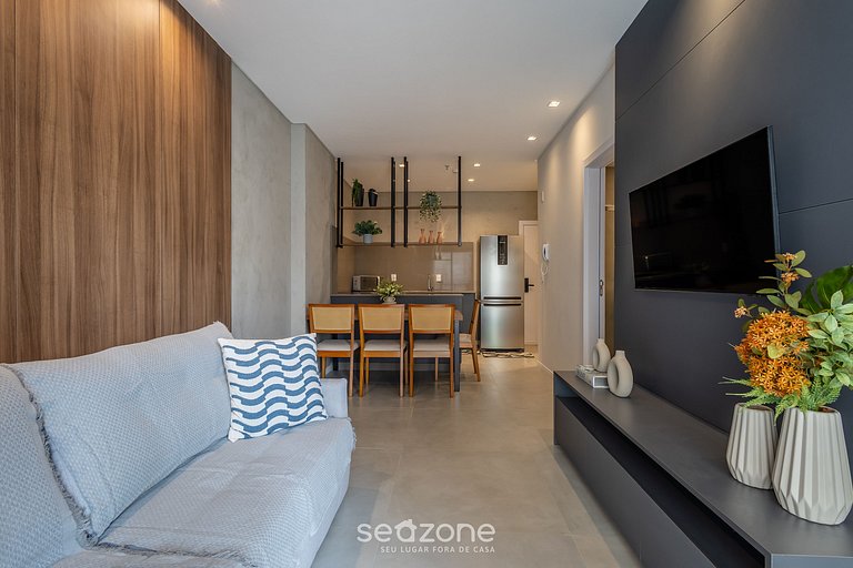 Apto em cond c/ piscina a 220 m do Praia FFS0608