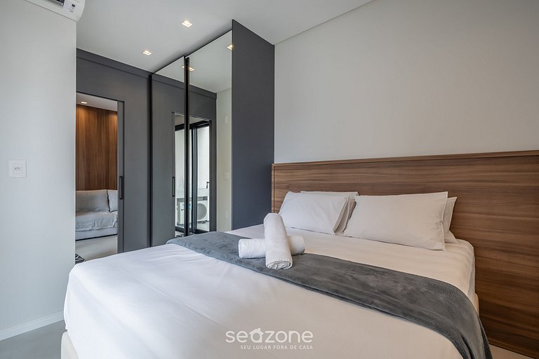 Apto em cond c/ piscina a 220 m do Praia FFS0608