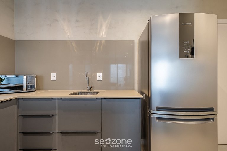 Apto em cond c/ piscina a 220 m do Praia FFS0608