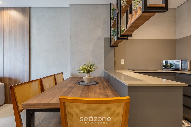 Apto em cond c/ piscina a 220 m do Praia FFS0608