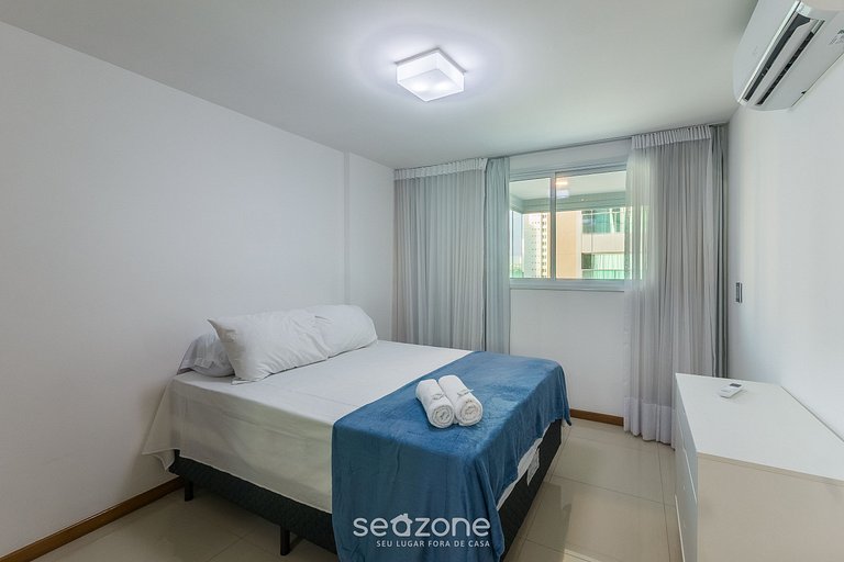 Apto c/ varanda e vista mar a 80m da Praia WJA0607