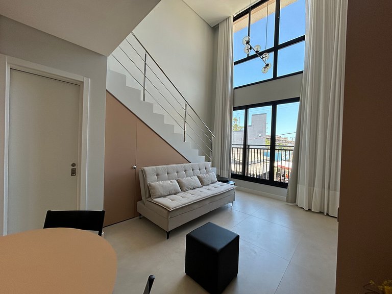 Loft Completo a 290 m da Praia COE0202