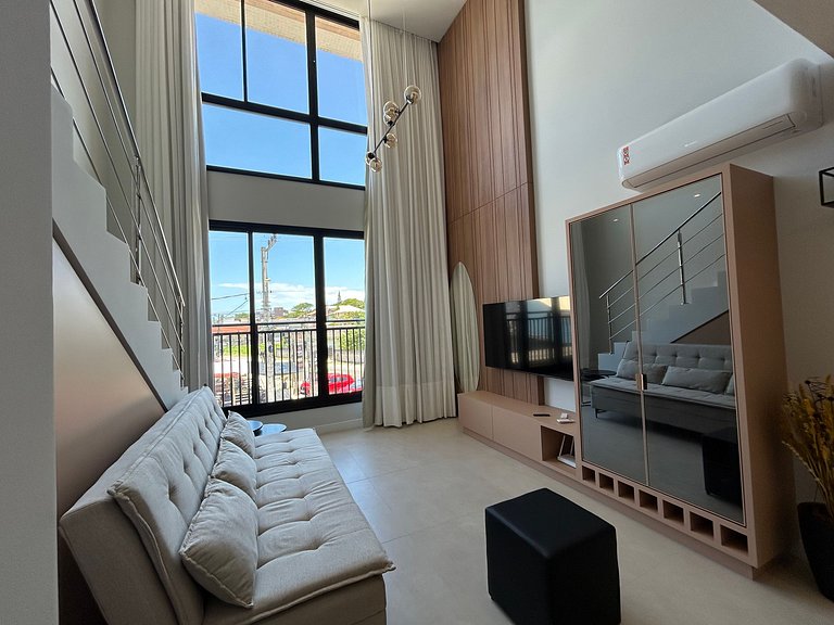 Loft Completo a 290 m da Praia COE0202