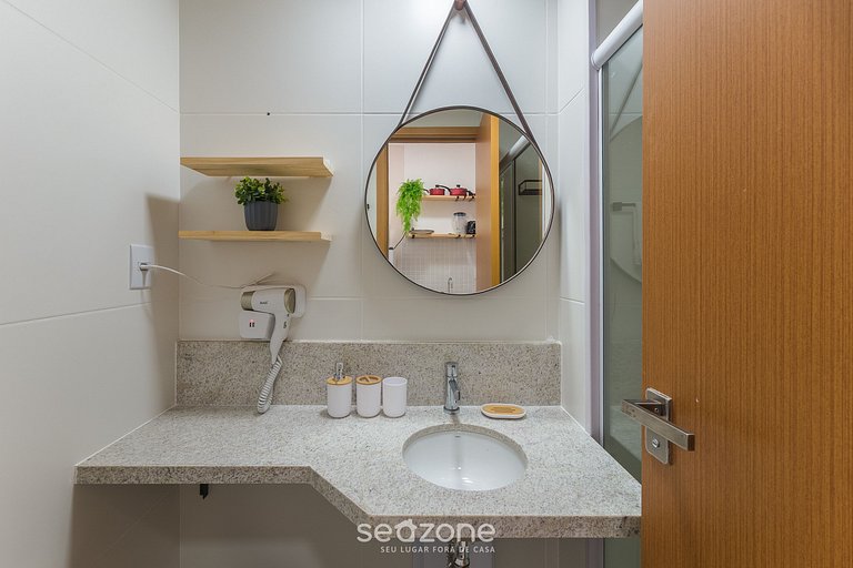 Studio c/ vista mar a 160m da orla - SAA0922