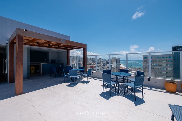 Studio c/ vista mar a passos da Praia SAA0421