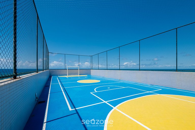 Studio Moderno a 160m do mar em prédio SAA0321