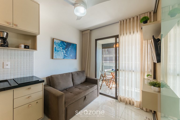 Apto c/ varanda e vista Mar em Salvador - ESB0711