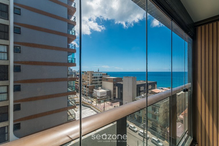 Apto c/ varanda e vista Mar em Salvador - ESB0711