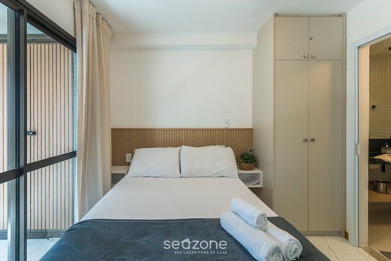 Apto c/ balcón y vista al mar en Salvador ESB0711