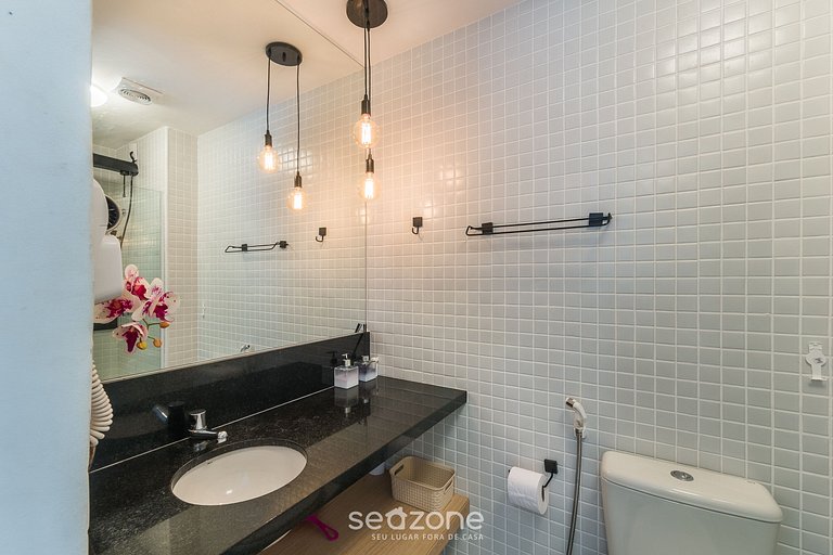 Apto c/ balcón y vista al mar en Salvador ESB0711