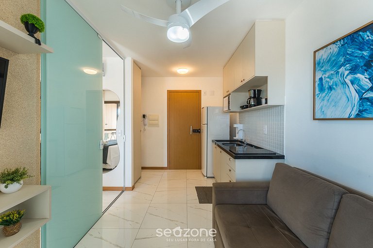 Apto c/ balcón y vista al mar en Salvador ESB0711