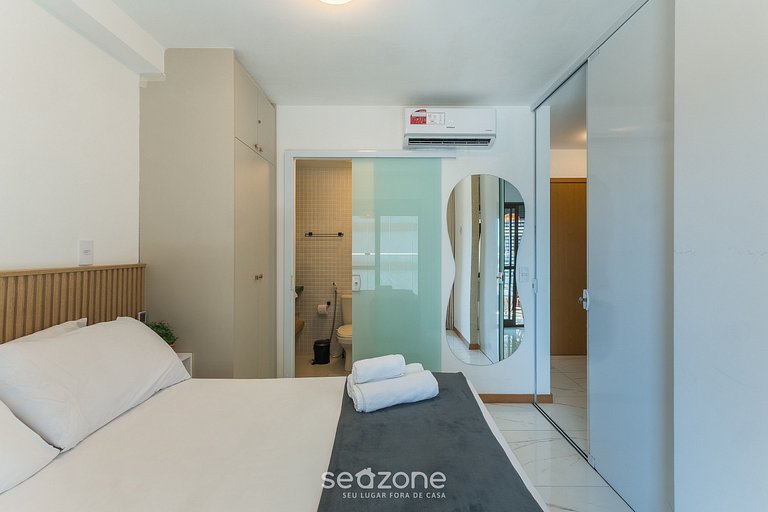 Apto c/ balcón y vista al mar en Salvador ESB0711