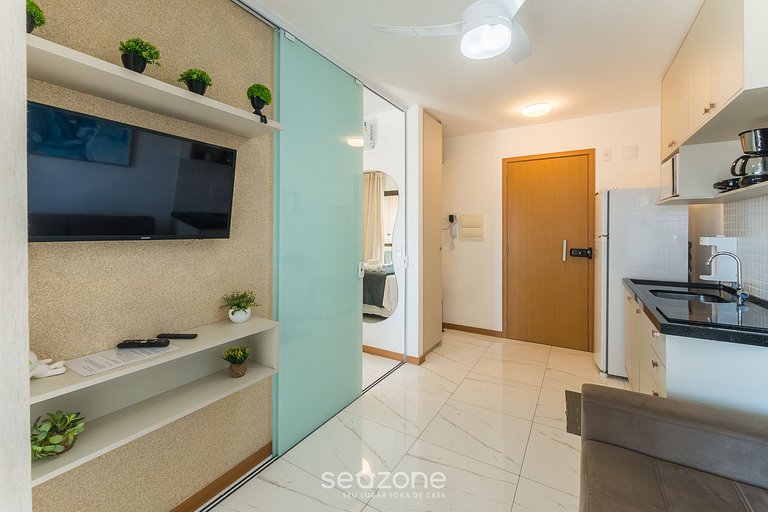 Apto c/ varanda e vista Mar em Salvador - ESB0711