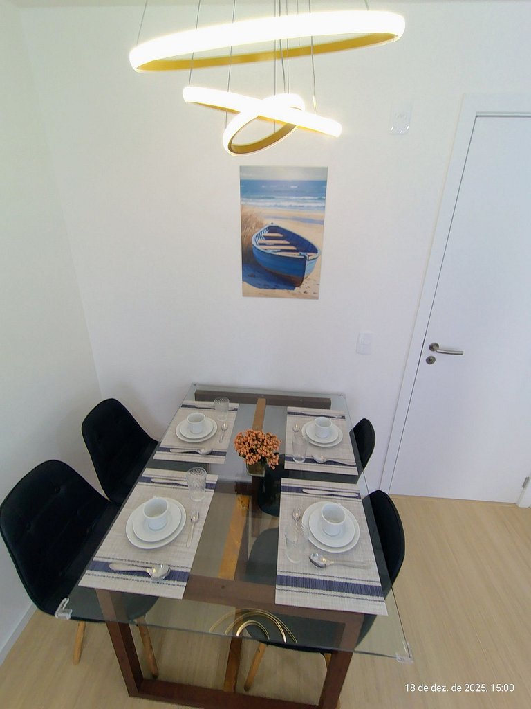 Apto c/ Churrasqueira a 750 m da Praia CIB1104