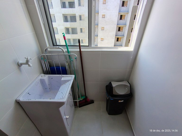 Apto c/ Churrasqueira a 750 m da Praia CIB1104