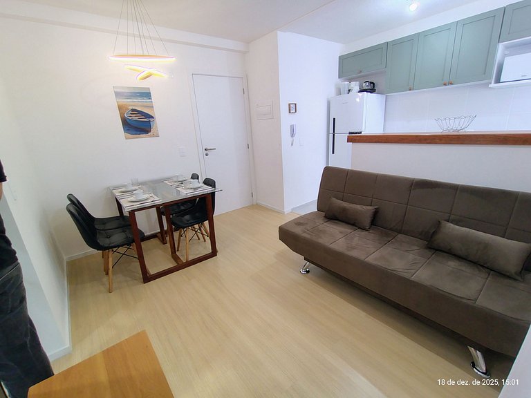 Apto c/ Churrasqueira a 750 m da Praia CIB1104