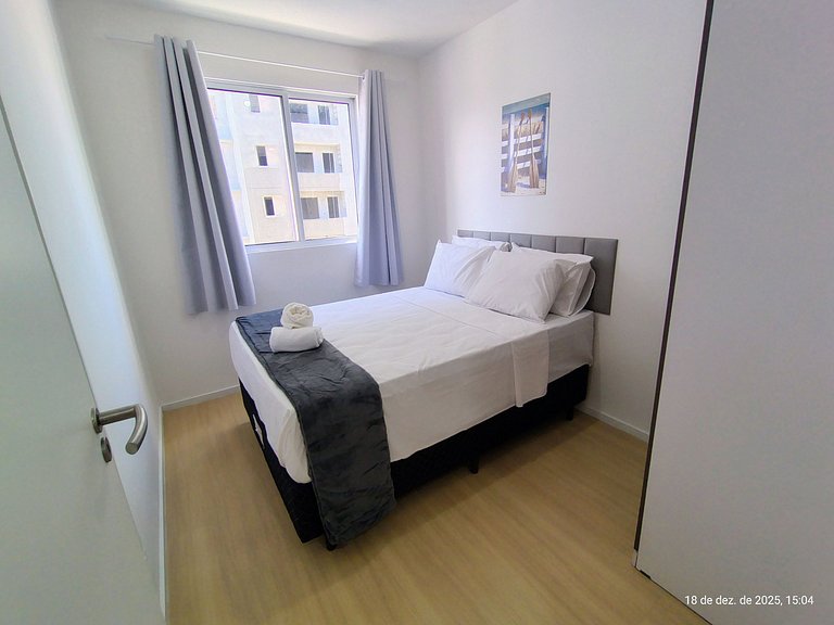 Apto c/ Churrasqueira a 750 m da Praia CIB1104