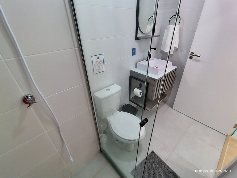 Apto c/ Churrasqueira a 750 m da Praia CIB1104