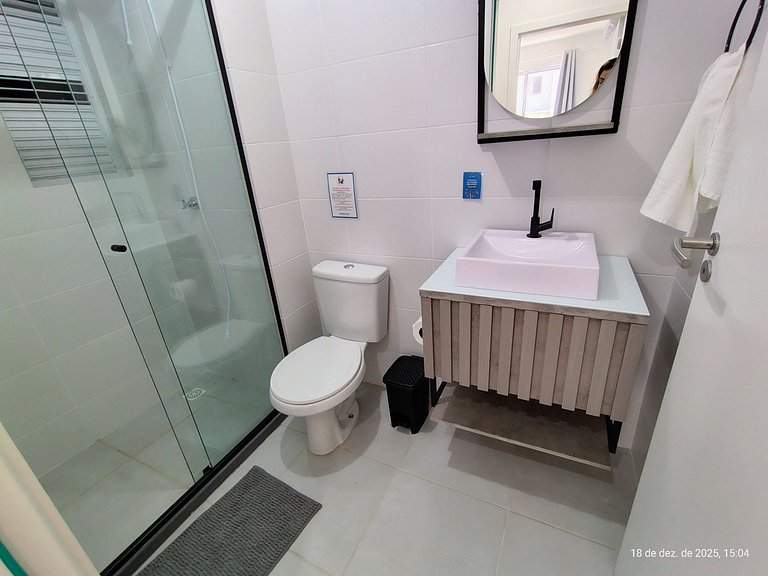 Apto c/ Churrasqueira a 750 m da Praia CIB1104