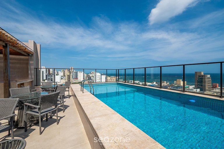 Apto em prédio c/ piscina a 500m da Praia HPA0905
