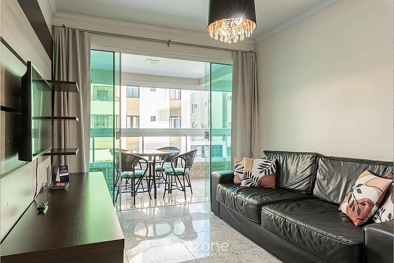 Apto c/varanda a 4min da praia de Bombas COL102